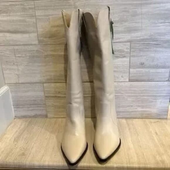 Free People x STELLA WESTERN BOOT Bone Ivory 6.5 New - Picture 11 of 13